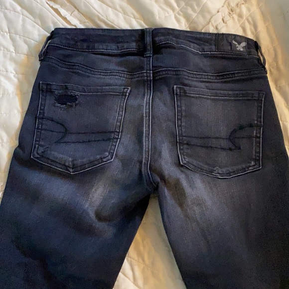 AEO Super Stretch Jeggings Black, Great Cond. - Picture 2 of 7
